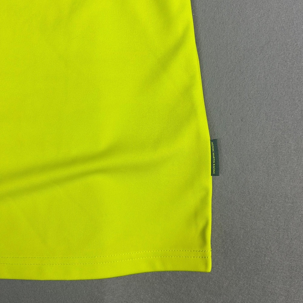 Hackett Aston Martin Racing Team Polo Shirt Womens XL Neon Green - Picture 6 of 12